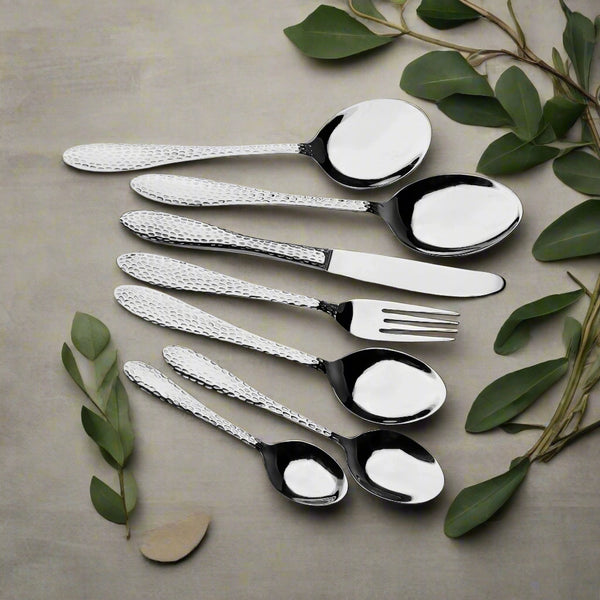 11 Gauge Premium Stainless Steel Cutlery Set - 34 Pieces (Heavy Gauge) Plain - without stand at best price in Pakistan - wazirabad cutlery collection