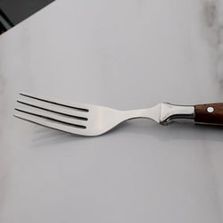 2mm Steak Knife and fork Set of 2 Pcs with Natural Wooden Handle