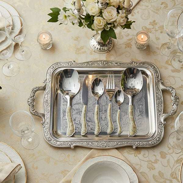 29 Pcs Cutlery Set With Stand - Multi Texture