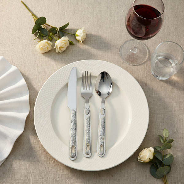 29 Pcs Cutlery Set With Stand - Multi Texture Random Pattern - Umbrella Stand