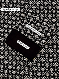Top Quality Unstitched Digital Lawn Digital Print Shirt & Dyed Trouser