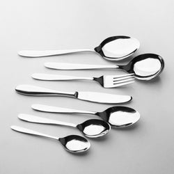 11 Gauge Premium 304 Stainless Steel Cutlery Set - 34 Pieces (Heavy Gauge) Plain