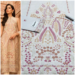 Top Quality 2 Pieces Unstitch Lawn Suit Fabric Lawn