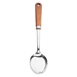 Chef Stainless Steel Dish Serving Spoon With Wooden Texture Handle