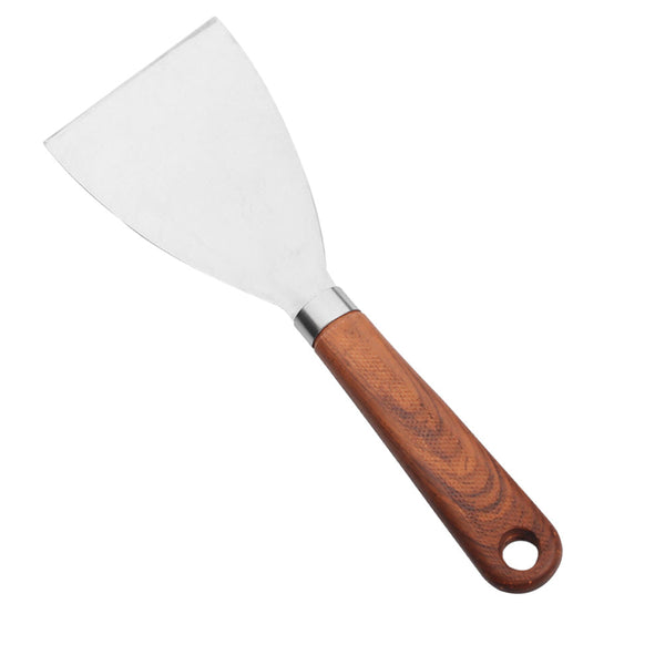 Chef Stainless Steel Scrapper Tool with Wooden Texture Handle