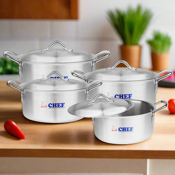 Best Cookware 4 Piece Casserole Royal set - 22 cm to 28 cm-Metal Finish