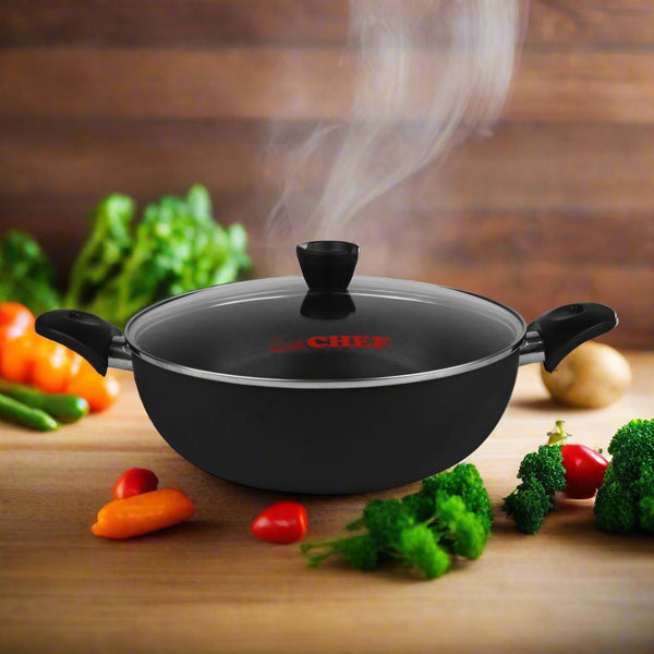 Buy best quality Chef Not-Stick Karahi/ Wok online in Pakistan from Pakistan's best cookware brand CHEF COOKWARE