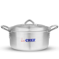 majestic chef best quality aluminum alloy metal 5 pcs casserole set / cooking pan set with silver lid at best price in Pakistan