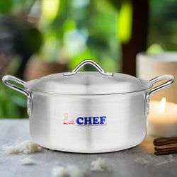 best quality aluminum alloy metal finish casserole cooking pot with lid at best price in Pakistan - chef cookware