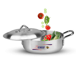 metal finish 4 pcs aluminum cooking pot with silver steel lid at best price in Pakistan-chef cookware