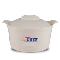 CHEF EPIC Series 3pcs Premium Quality  Thermo Casserole  Insulated / Hotpot Set - Insulated Food Warmer- White Gold