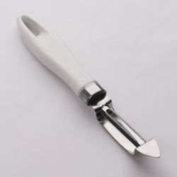  Chef Stainless Steel Vegetable Peeler - Peeling Tool With White Handle 