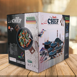 Chef Best Aluminum Non Stick Kitchen Gift Set 29 Pcs New Arrival Kitchen Set - Granito Series Iznafatima