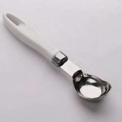 Chef Stainless Steel Ice Cream Scoop with White Handle - Kitchen Gadgets