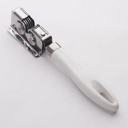 Chef Stainless Steel Knife Sharpener with White Handle