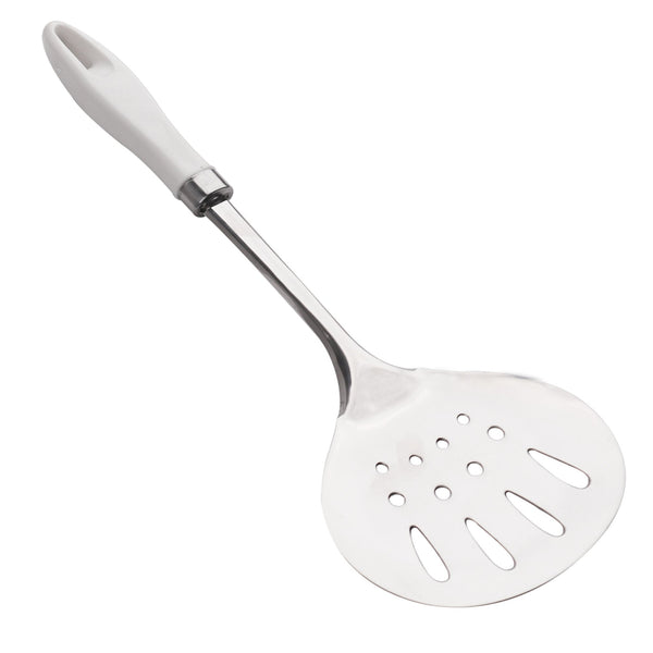 Chef Stainless Steel Kafgeer / Skimmer with White Handle