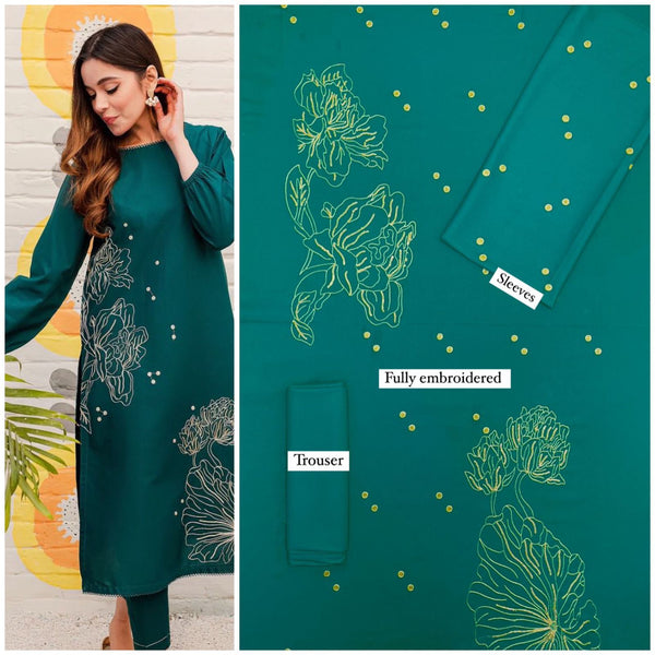 Top Quality 2 Pieces Unstitch Lawn Suit Fabric Lawn