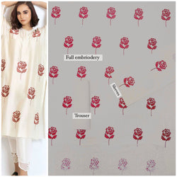 Top Quality 2 Pieces Unstitch Lawn Suit Fabric Lawn