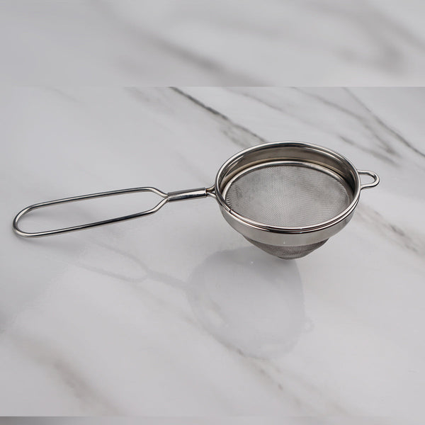 Fine Mesh Stainless Steel Deep Tea Strainer - Wired Handle - Small