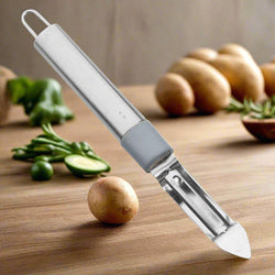 Chef Stainless Steel Vegetable Peeler - Peeling Tool With Steel Pipe Handle