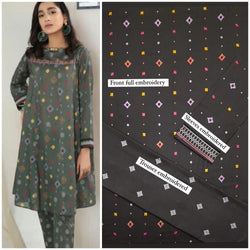 Top Quality 2 Pieces Unstitch Lawn Suit Fabric Lawn