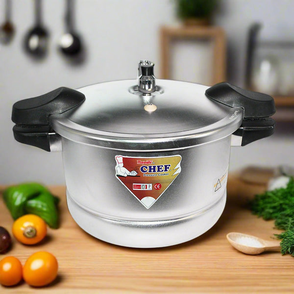 best aluminum pressure cooker with steamer with short double side handles stay cool bakelite handle  chef cookware