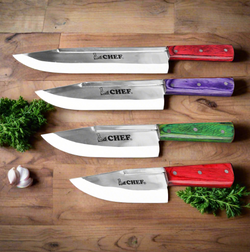 4 Pcs Best Stainless Steel Knife Set / Qurbani Knives Set / Skinner / Meat Knife / Takbeer Knife