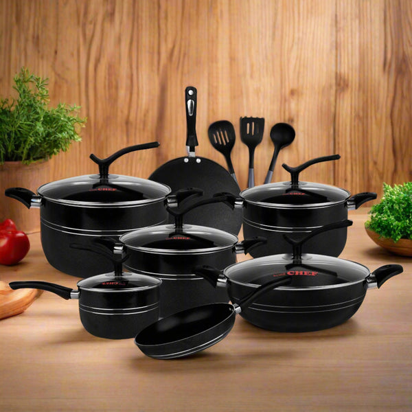 nonstick cookware set complete kitchen gift set cooking pan and frying pan with tawa and spoon at best prices, chef cookware