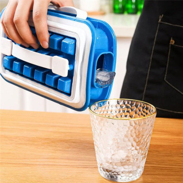 Ice Cube Tray Folding Ice Maker Silicone Mold 18-cell Bar Accessories Quick-freezing Artifact Water Bottle