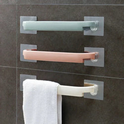 Chef 3 Pcs Towel Rack Hanging Rag Pole Bathroom Slipper Hanger Kitchen Storage Shelf Wall Mounted Clothes Coat Bar