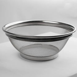 Good Quality Stainless Steel Basin Fruit Vegetable Basket Rice Sieve Wash Basin Colander Strainer - Medium