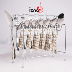 Izna Fatima 29 Pcs Stainless Steel Commando Series Cutlery Set 