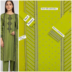 Top Quality 3 Pieces Unstitch Lawn Suit  Fabric Lawn